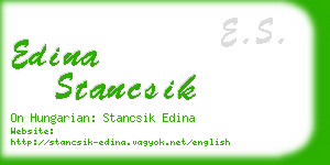 edina stancsik business card